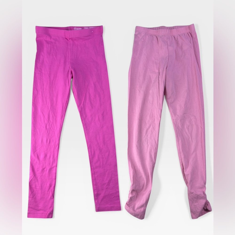 5 for $25🔥Set of 2 Pairs of‎ Pink Leggings Girls Size Large (10-12)